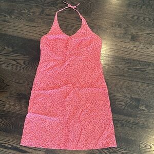J. Crew Pink Flower Halter Dress